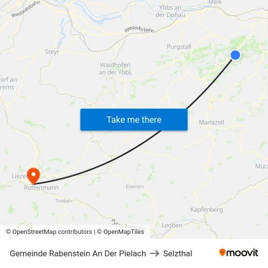 Gemeinde Rabenstein An Der Pielach to Selzthal map