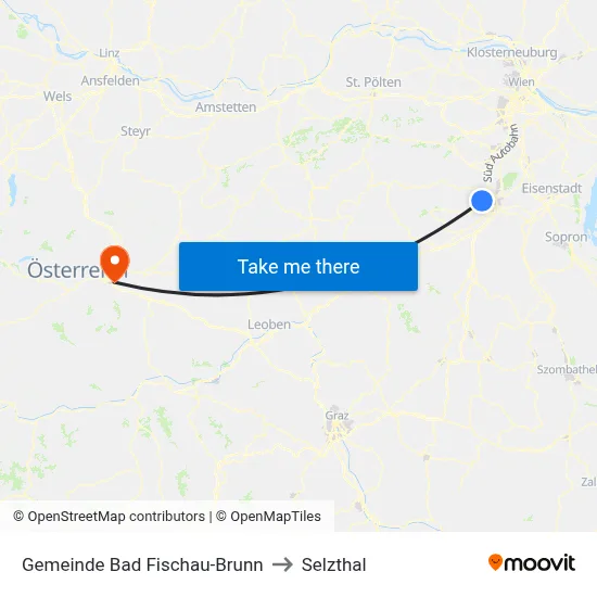 Gemeinde Bad Fischau-Brunn to Selzthal map