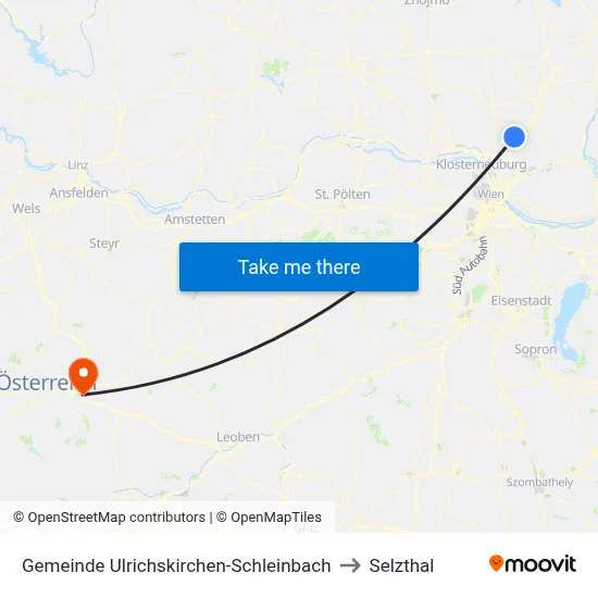 Gemeinde Ulrichskirchen-Schleinbach to Selzthal map