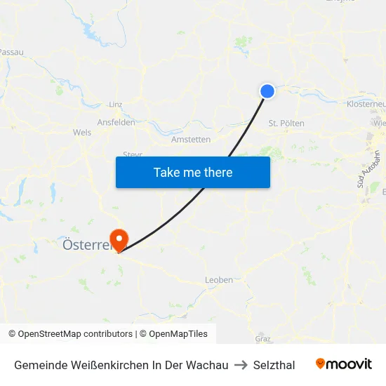 Gemeinde Weißenkirchen In Der Wachau to Selzthal map