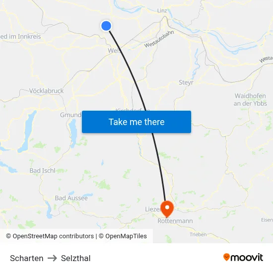 Scharten to Selzthal map