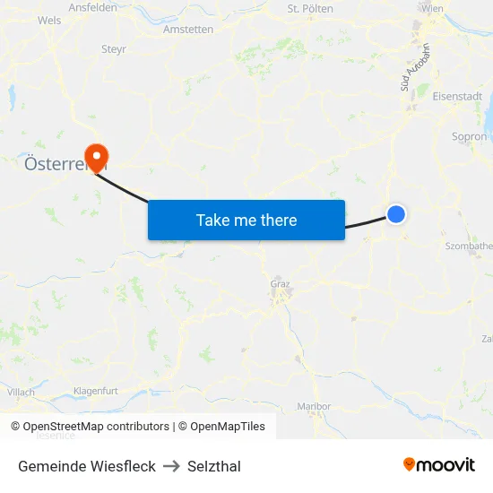 Gemeinde Wiesfleck to Selzthal map