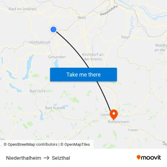 Niederthalheim to Selzthal map
