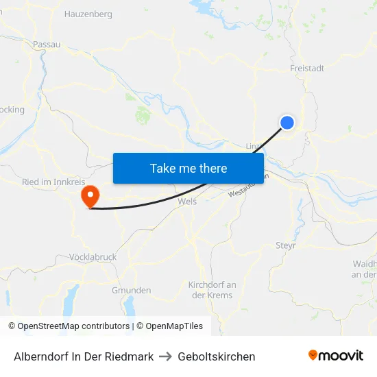 Alberndorf In Der Riedmark to Geboltskirchen map