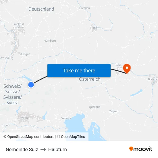 Gemeinde Sulz to Halbturn map