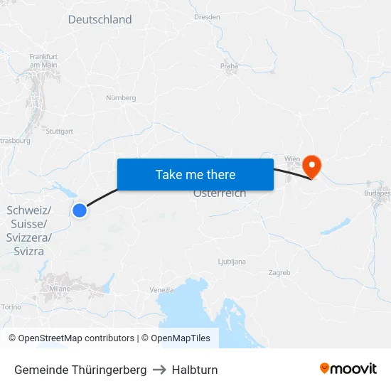 Gemeinde Thüringerberg to Halbturn map