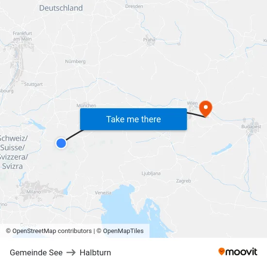 Gemeinde See to Halbturn map