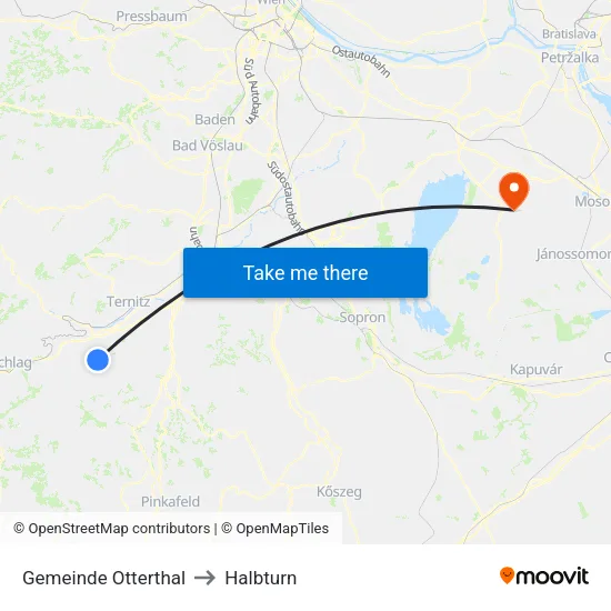 Gemeinde Otterthal to Halbturn map