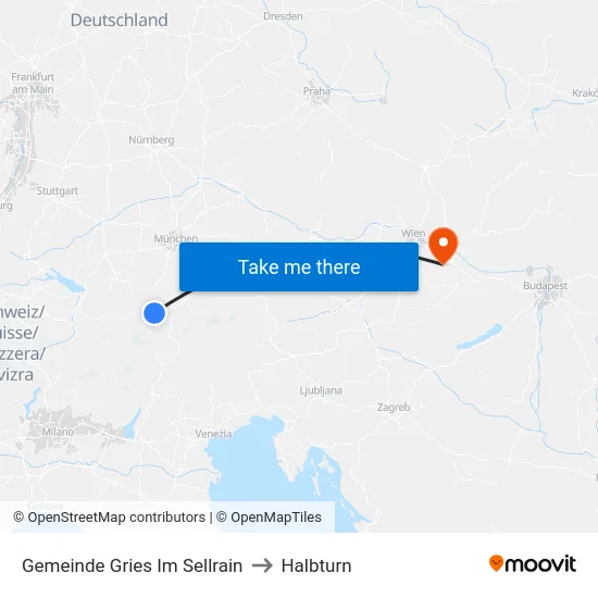 Gemeinde Gries Im Sellrain to Halbturn map
