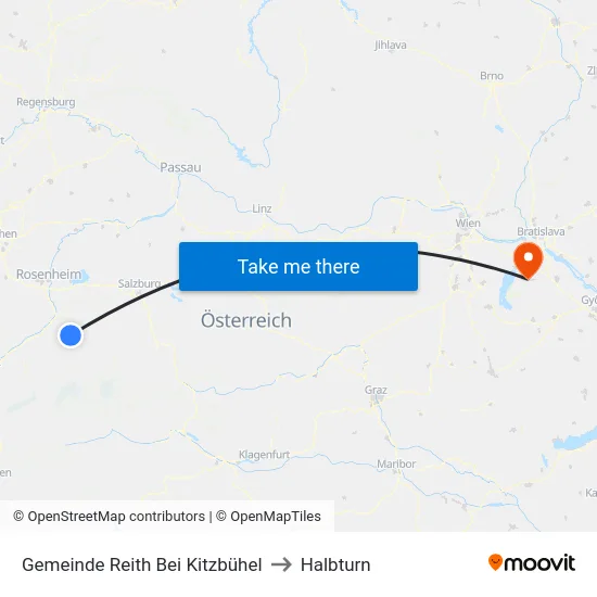 Gemeinde Reith Bei Kitzbühel to Halbturn map