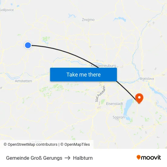 Gemeinde Groß Gerungs to Halbturn map