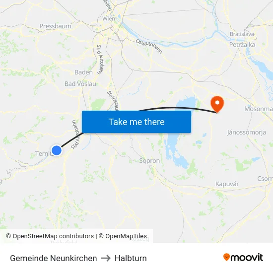 Gemeinde Neunkirchen to Halbturn map