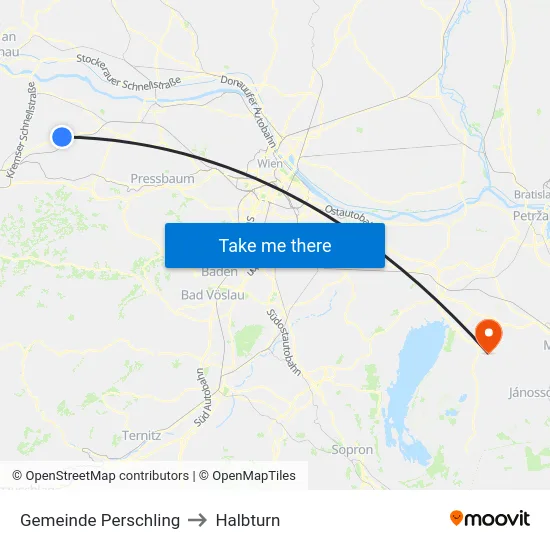 Gemeinde Perschling to Halbturn map