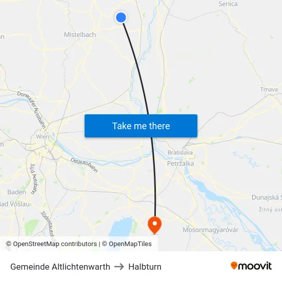 Gemeinde Altlichtenwarth to Halbturn map