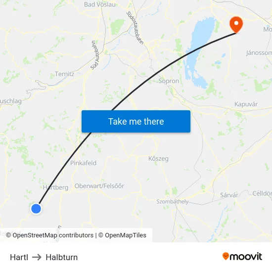 Hartl to Halbturn map