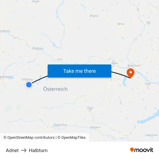 Adnet to Halbturn map