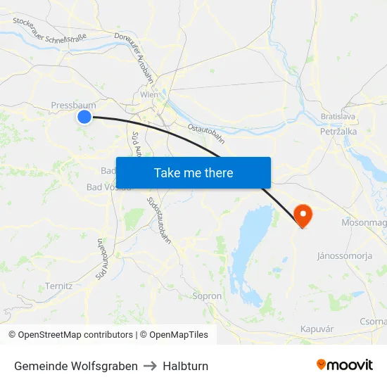Gemeinde Wolfsgraben to Halbturn map