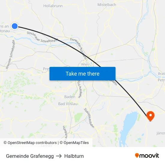 Gemeinde Grafenegg to Halbturn map