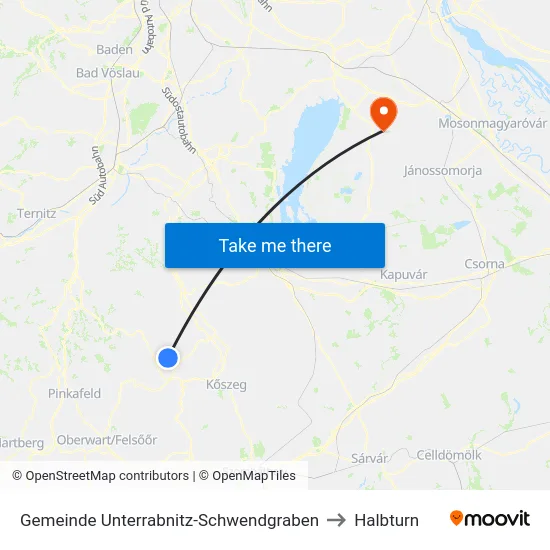 Gemeinde Unterrabnitz-Schwendgraben to Halbturn map