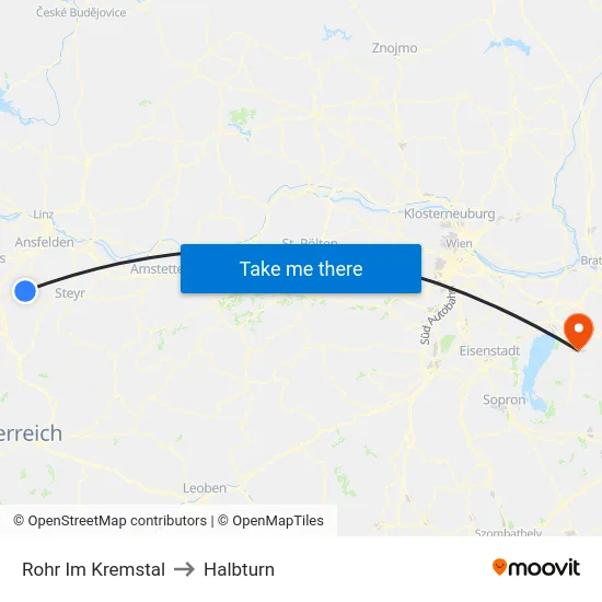 Rohr Im Kremstal to Halbturn map