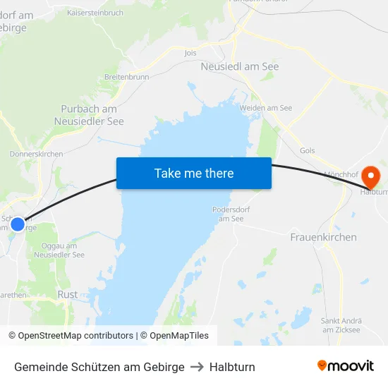 Gemeinde Schützen am Gebirge to Halbturn map