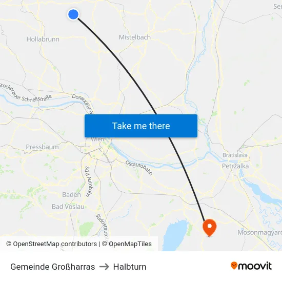 Gemeinde Großharras to Halbturn map