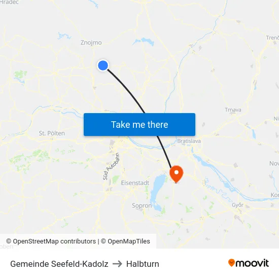 Gemeinde Seefeld-Kadolz to Halbturn map