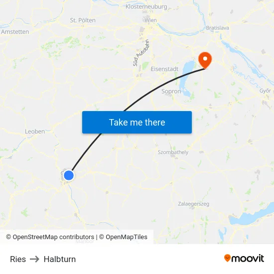 Ries to Halbturn map