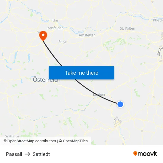 Passail to Sattledt map
