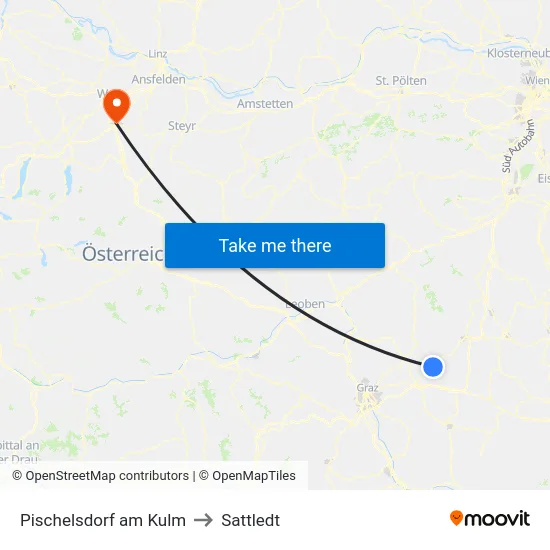 Pischelsdorf am Kulm to Sattledt map