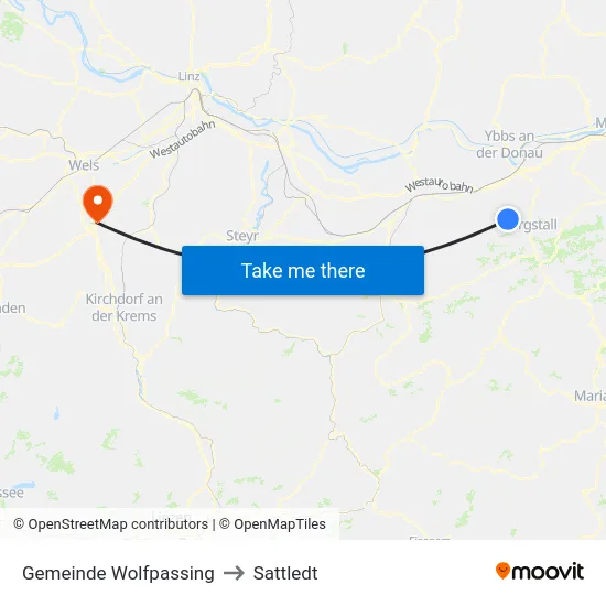 Gemeinde Wolfpassing to Sattledt map