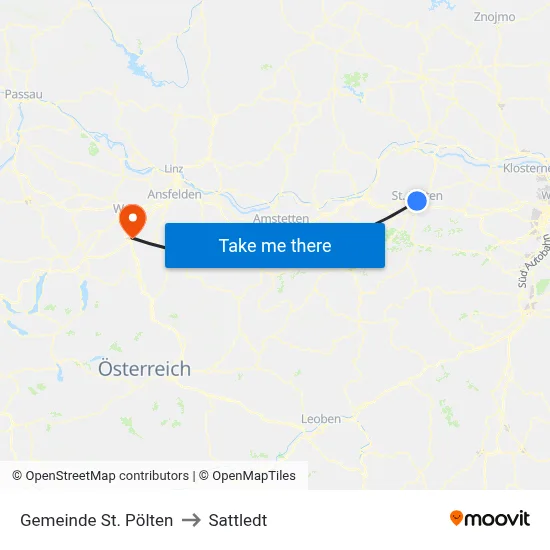 Gemeinde St. Pölten to Sattledt map