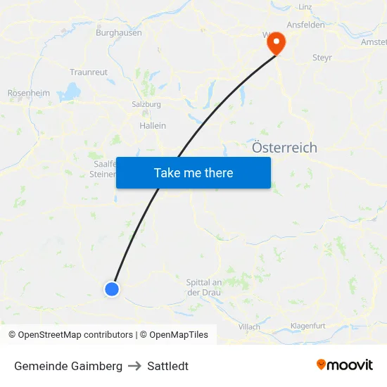 Gemeinde Gaimberg to Sattledt map