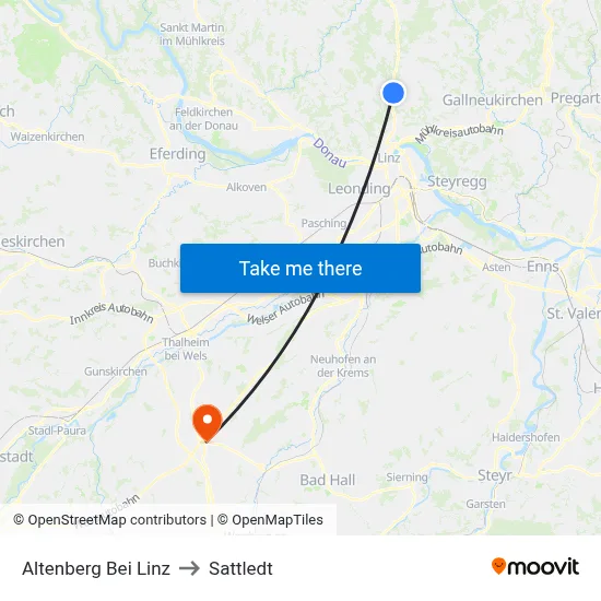 Altenberg Bei Linz to Sattledt map
