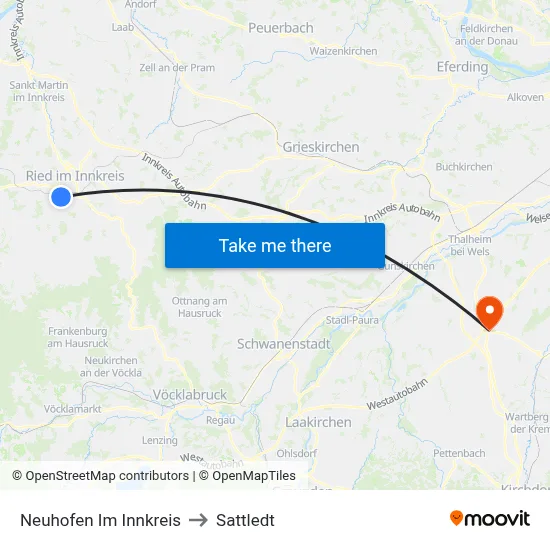 Neuhofen Im Innkreis to Sattledt map