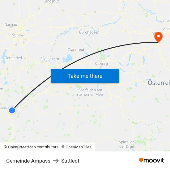 Gemeinde Ampass to Sattledt map
