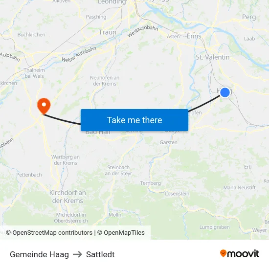 Gemeinde Haag to Sattledt map