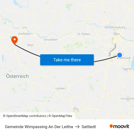 Gemeinde Wimpassing An Der Leitha to Sattledt map