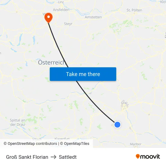 Groß Sankt Florian to Sattledt map