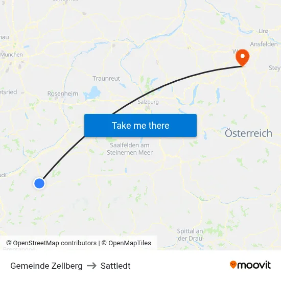 Gemeinde Zellberg to Sattledt map
