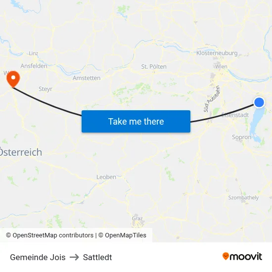 Gemeinde Jois to Sattledt map