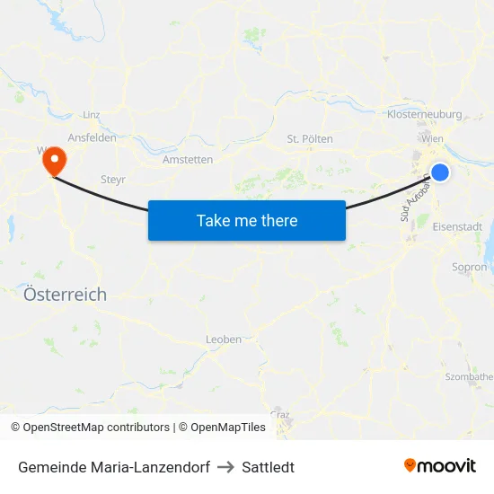 Gemeinde Maria-Lanzendorf to Sattledt map