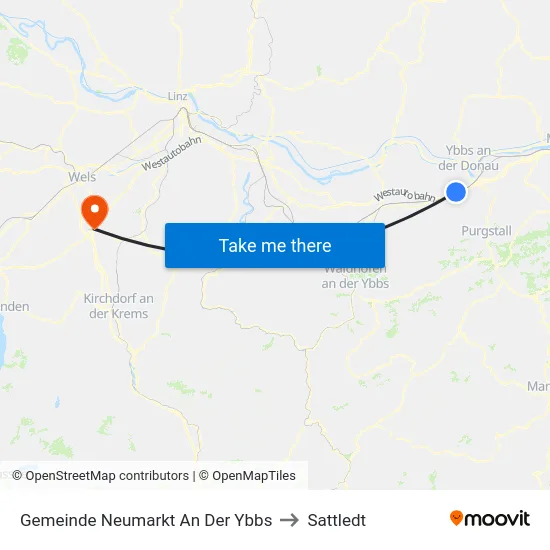 Gemeinde Neumarkt An Der Ybbs to Sattledt map