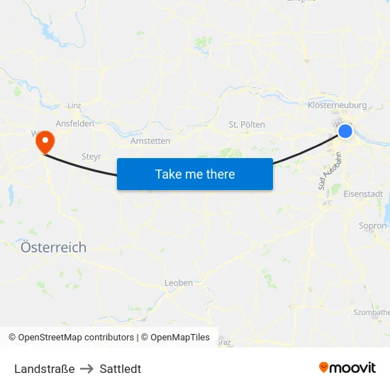 Landstraße to Sattledt map