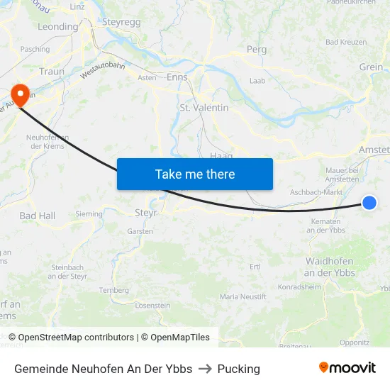 Gemeinde Neuhofen An Der Ybbs to Pucking map