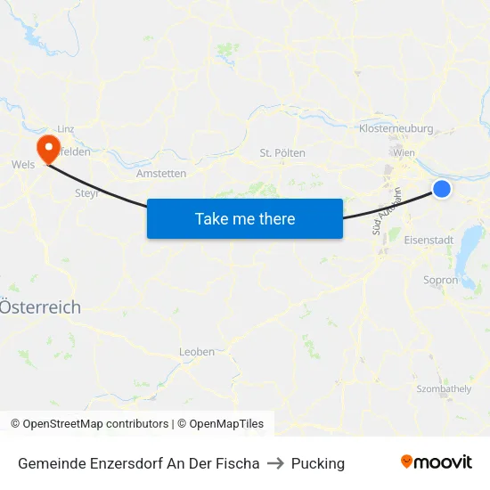 Gemeinde Enzersdorf An Der Fischa to Pucking map