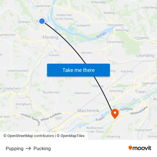 Pupping to Pucking map