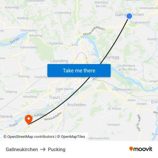 Gallneukirchen to Pucking map