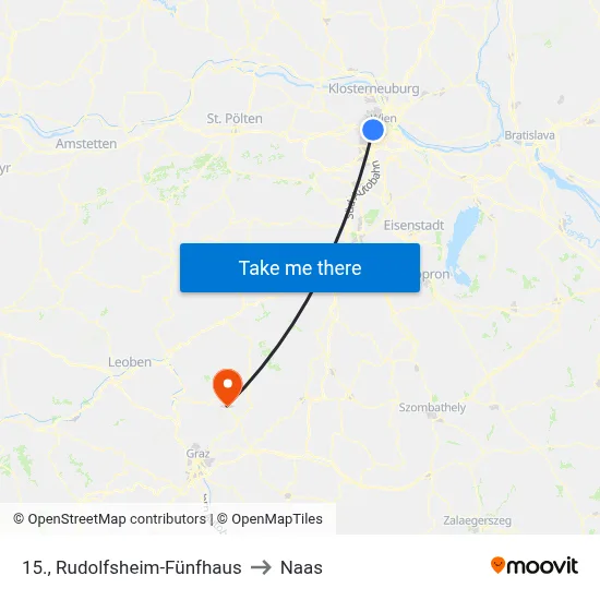 15., Rudolfsheim-Fünfhaus to Naas map
