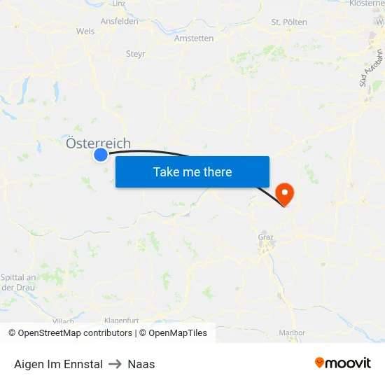 Aigen Im Ennstal to Naas map